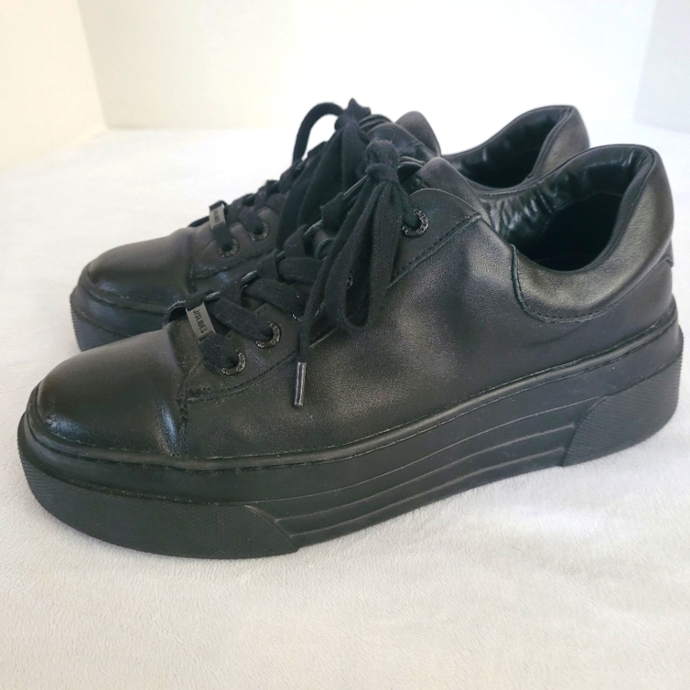 J Slides black platform sneakers